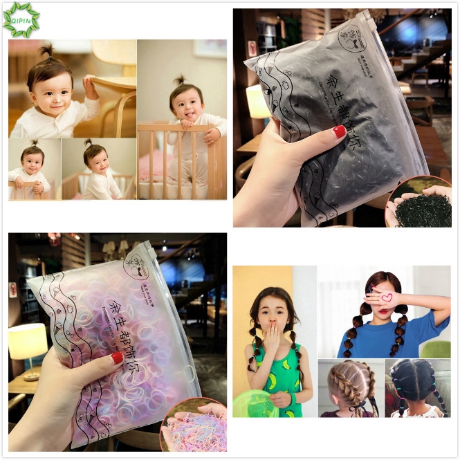 Set 2500 Dây Cột Tóc Nhiều Màu Sắc Phong Cách Hàn Quốc Cho Bé