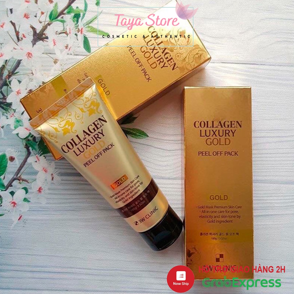 Mặt nạ lột tinh chất vàng Collagen Luxury Gold Peel Off Pack 3W Clinic Hàn Quốc 100g