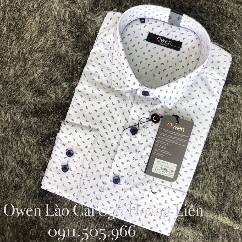 [XẢ LỖ SIZE 42]  Áo sơ mi dài tay OWEN REGULAR FIT - Áo sơ mi nam Owen 67123 . . new