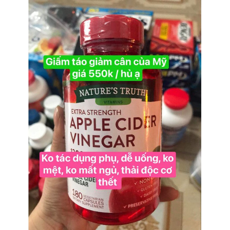 5 viên uống giấm táo giảm cân Ápple cíder vínegar của Mỹ