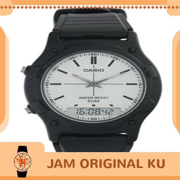 Đồng Hồ Đeo Tay Casio AW-49H-7EVDF Chính Hãng Màu Trắng Đen Cho Nam