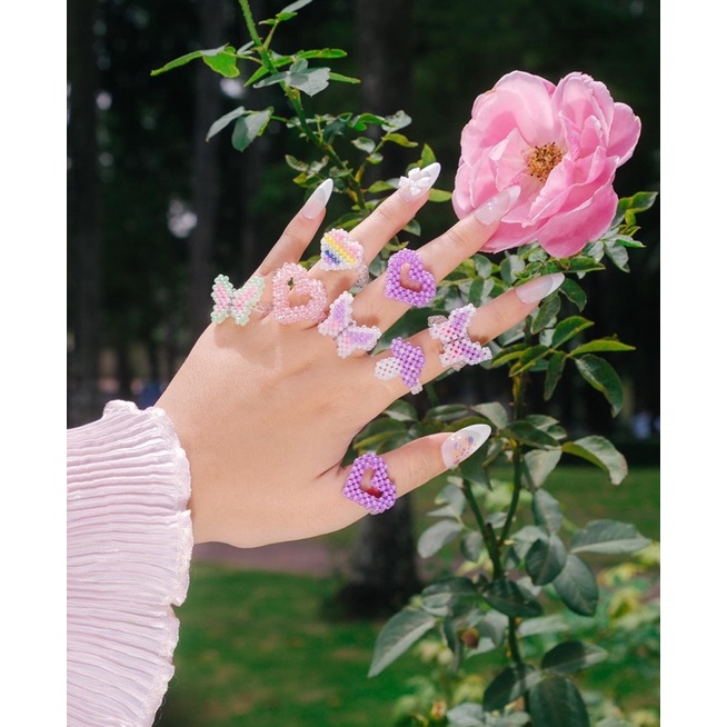 PREMIUM BEAD RINGS | nhẫn đính cườm mùa hè handmade | độc quyền mignonne