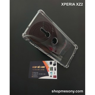Sony Xperia XZ2 - Ốp lưng trong suốt silicon 4 góc chống sốc cao cấp