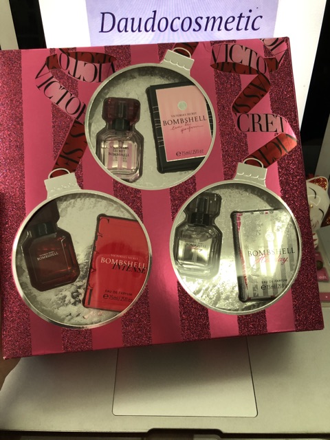 [ set mini ] Tách Set Nước hoa Victoria Secret Bombshell EDP - Bombshell Intense - Bombshell Holiday 7.5ml