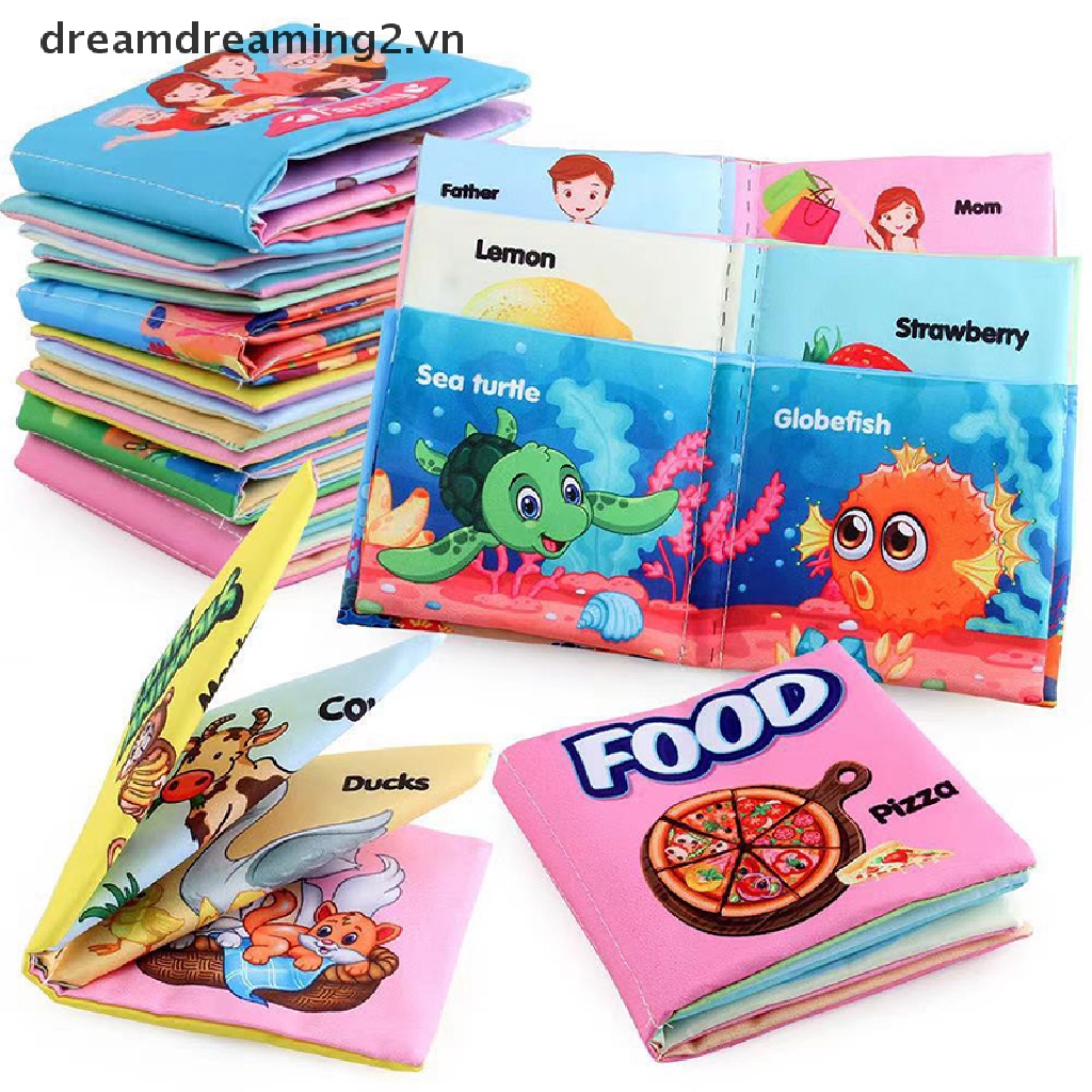 Sách Vải Canvas Mềm Có Âm Thanh Vui Nhộn Giáo Dục Sớm Cho Bé