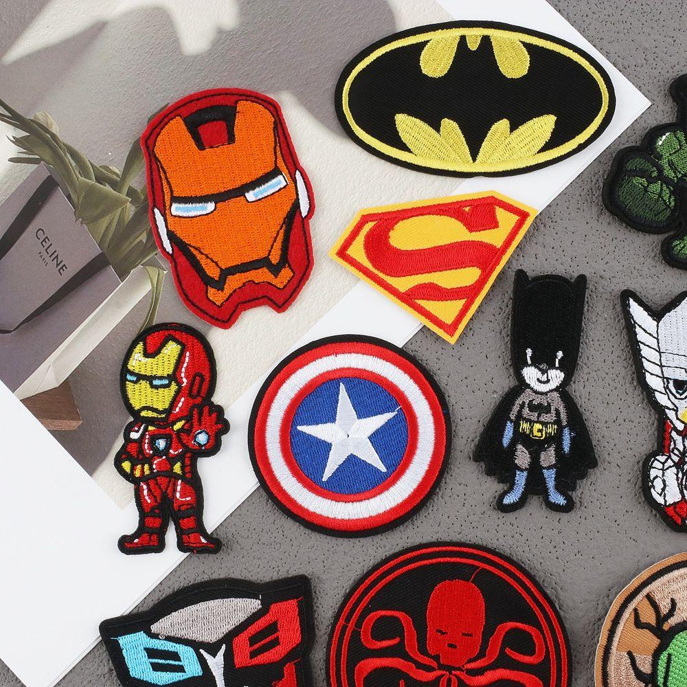 QQMALL Miếng Dán Ủi Quần Áo Hình Marvel