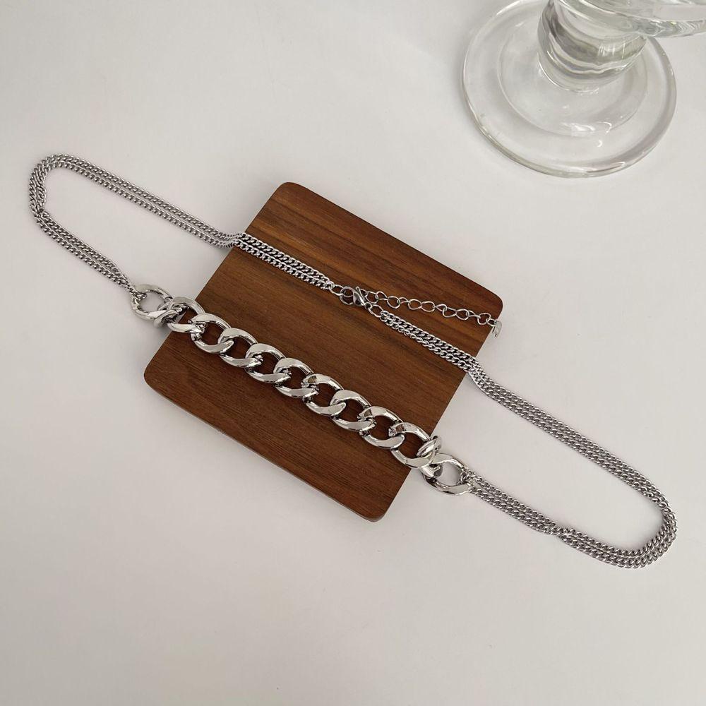 AROMA Vòng cổ Bằng Thép Không Gỉ Dày Dặn Thời Trang Cho Nam