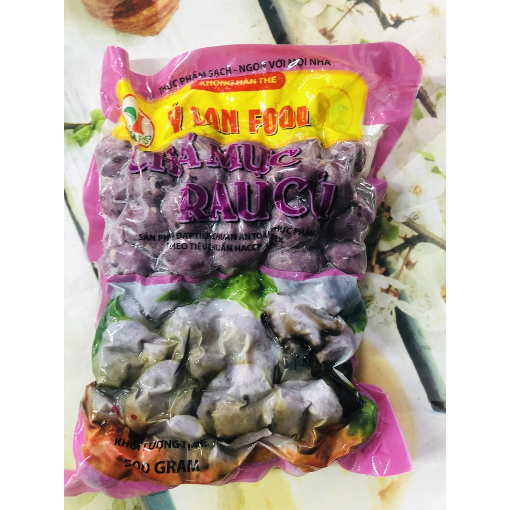 100g Chả mực rau củ xiên que, thả lẩu