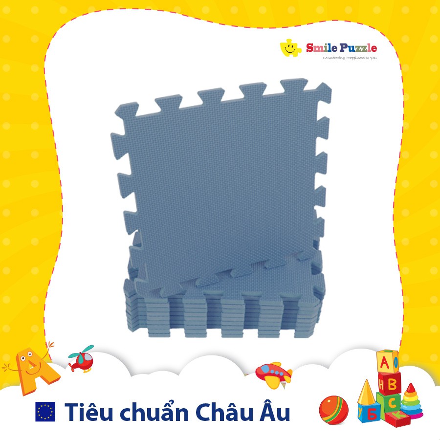 THẢM XỐP CAO CẤP CHO BÉ SMILE PUZZLE KHÔNG MÙI - TIÊU CHUẨN CHÂU ÂU- CHỮ SỐ PASTEL + ĐƠN MÀU PASTEL