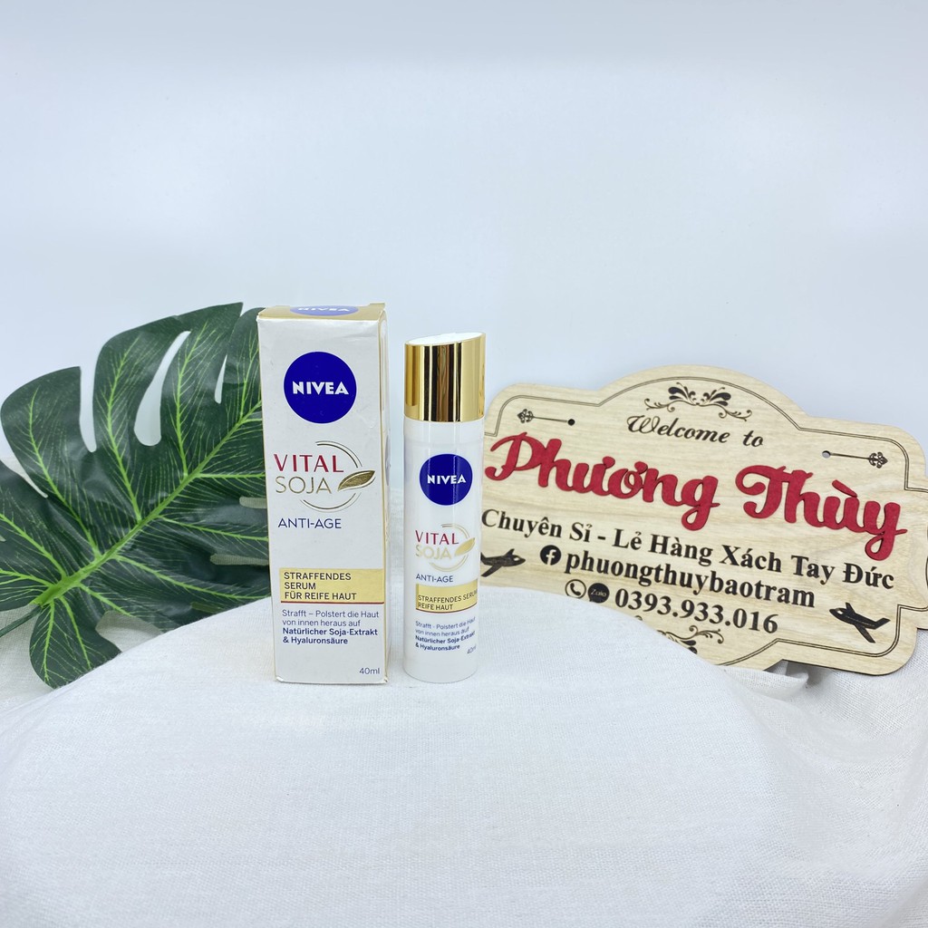 Serum trắng da mờ nám tàn nhang NIVEA Vital Soja Anti-Age hàng Đức