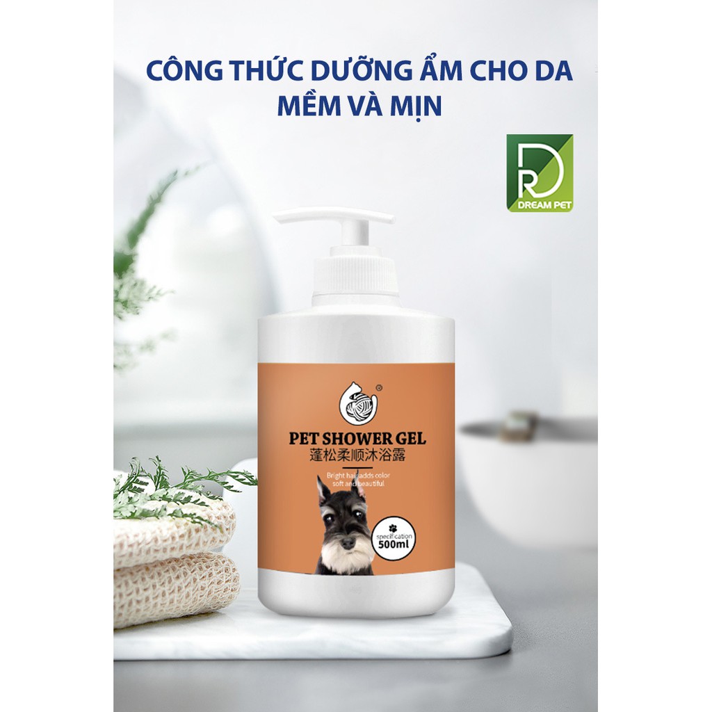 SỮA TẮM CHÓ MÈO CAO CẤP HƯƠNG ANH ĐÀO - HAIRBALL STARREN 500ML DreamP