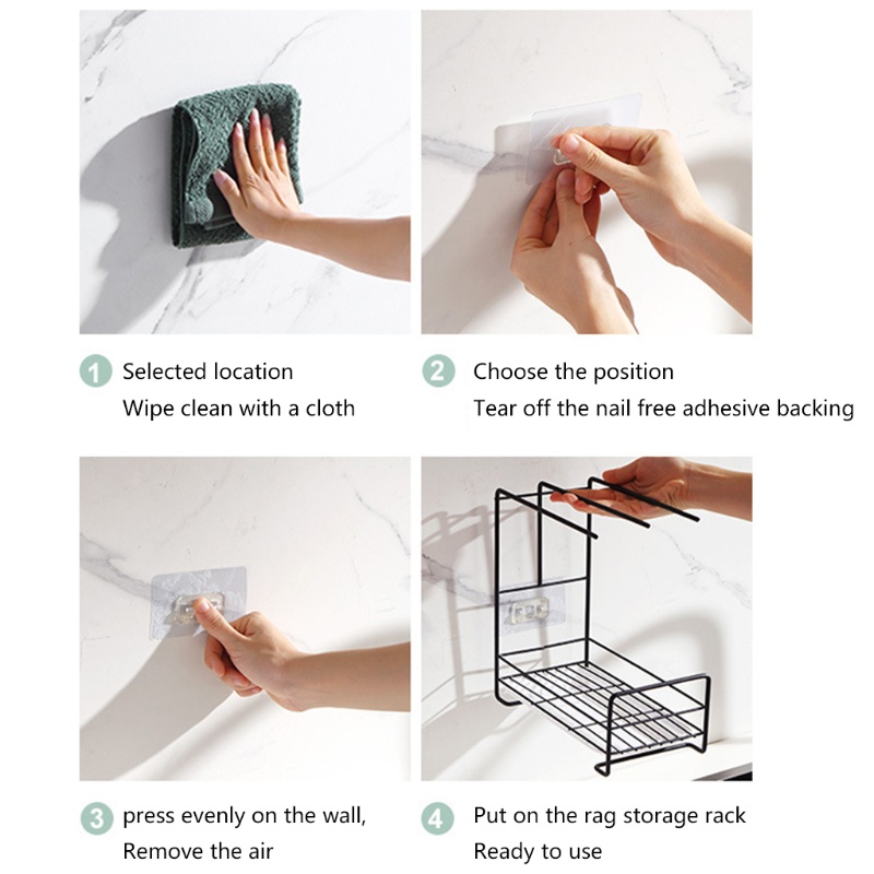 Giá Đỡ Xà Phòng / Khăn Lau Chén Dĩa Gắn Bồn Rửa Nhà Bếp Tiện Lợi