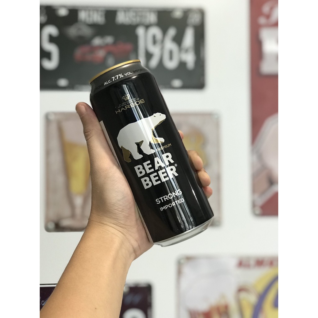 [MUA TẠI ĐÀ NẴNG - FREE SHIP] Bia Gấu Bear Beer Strong 7,7% - Đức - lon 500ml - thùng 24 lon