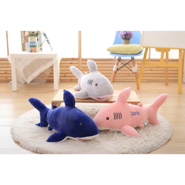 Gấu Bông gối ôm Cá Mập Baby Shark 50cm - Thú nhồi bông cao cấp-SANBEO.VN