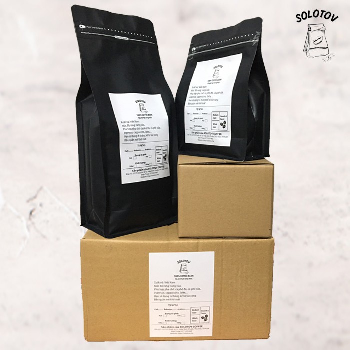 [CÀ PHÊ HẠT RANG MỘC] 100g Cà phê hạt Culi Robusta Arabica rang mộc pha phin pha máy - SoloTov Coffee (Trộn theo tỷ lệ) | BigBuy360 - bigbuy360.vn