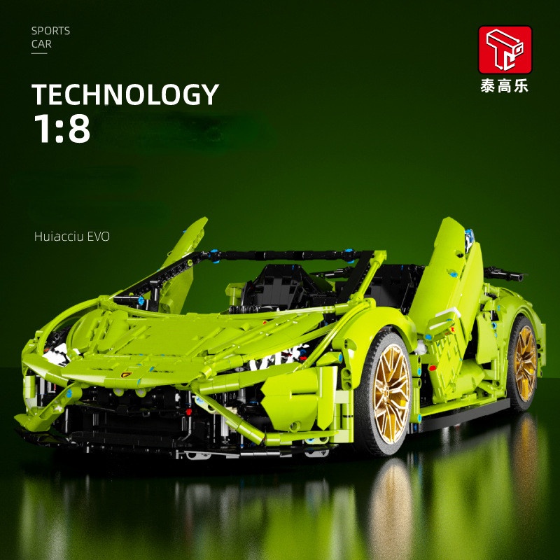 Đồ chơi Lắp ráp mô hình Technic T5003 siêu xe Lamborghinis Huracan Evo Spyder Car tỉ lệ 1:8