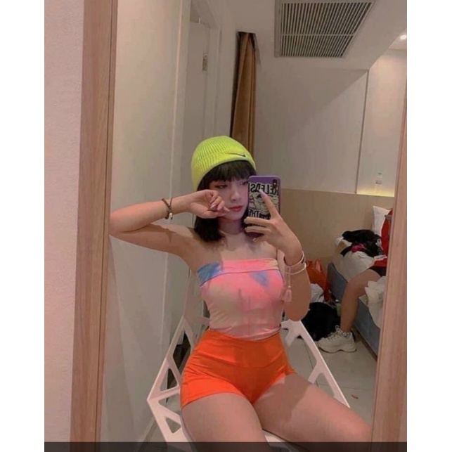 QUẦN ĐÙI GYM, Legging Rainbow Thái Lan- Freesize