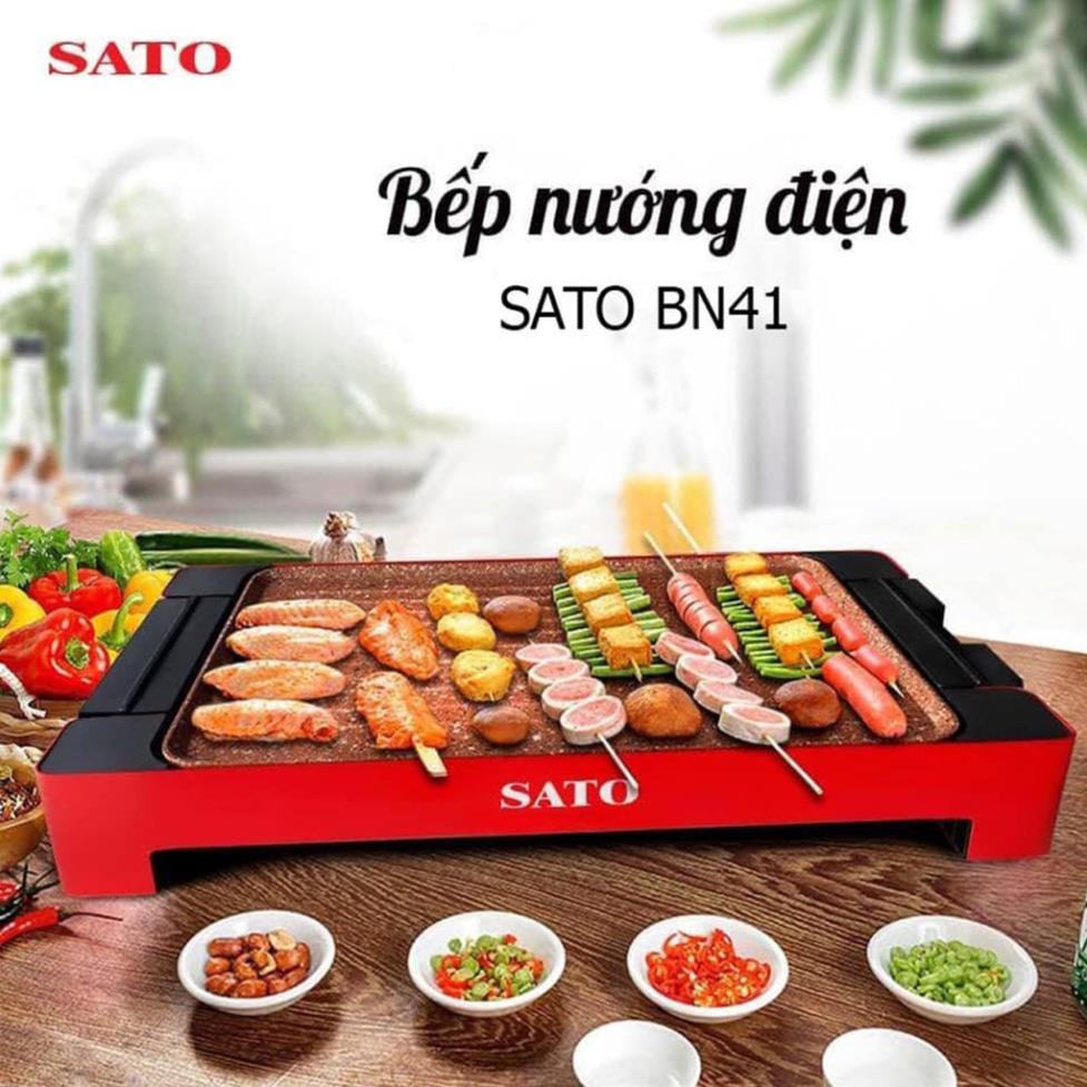 Bếp nướng điện không khói Sato BN41, công suất 1500w - bảo hành chính hãng 36 tháng