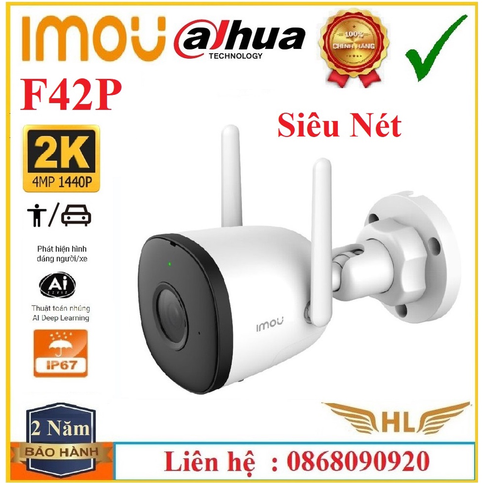 Camera Wifi Imou F22P Imou Bullet 2C Ngoài Trời Full HD 1080P- Hàng Chính Hãng Dahua