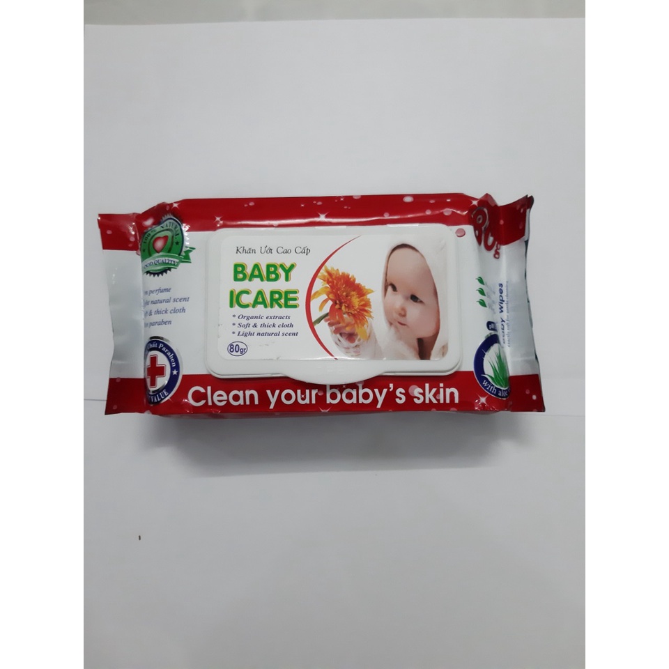 Combo 4 Gói Khăn Ướt BaBy ICare 80 gr CAO CẤP