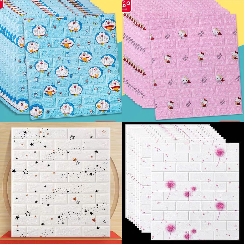 Xốp dán tường 3D lá cây trang trí đẹp có sẵn keo bóc dán nhiều kích thước – Hàng nhập khẩu cao cấp