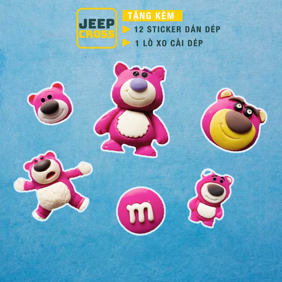 Sticker crocs được chọn mẫu, jibbitz gắn dép sục cross, charm crocs gấu Drew