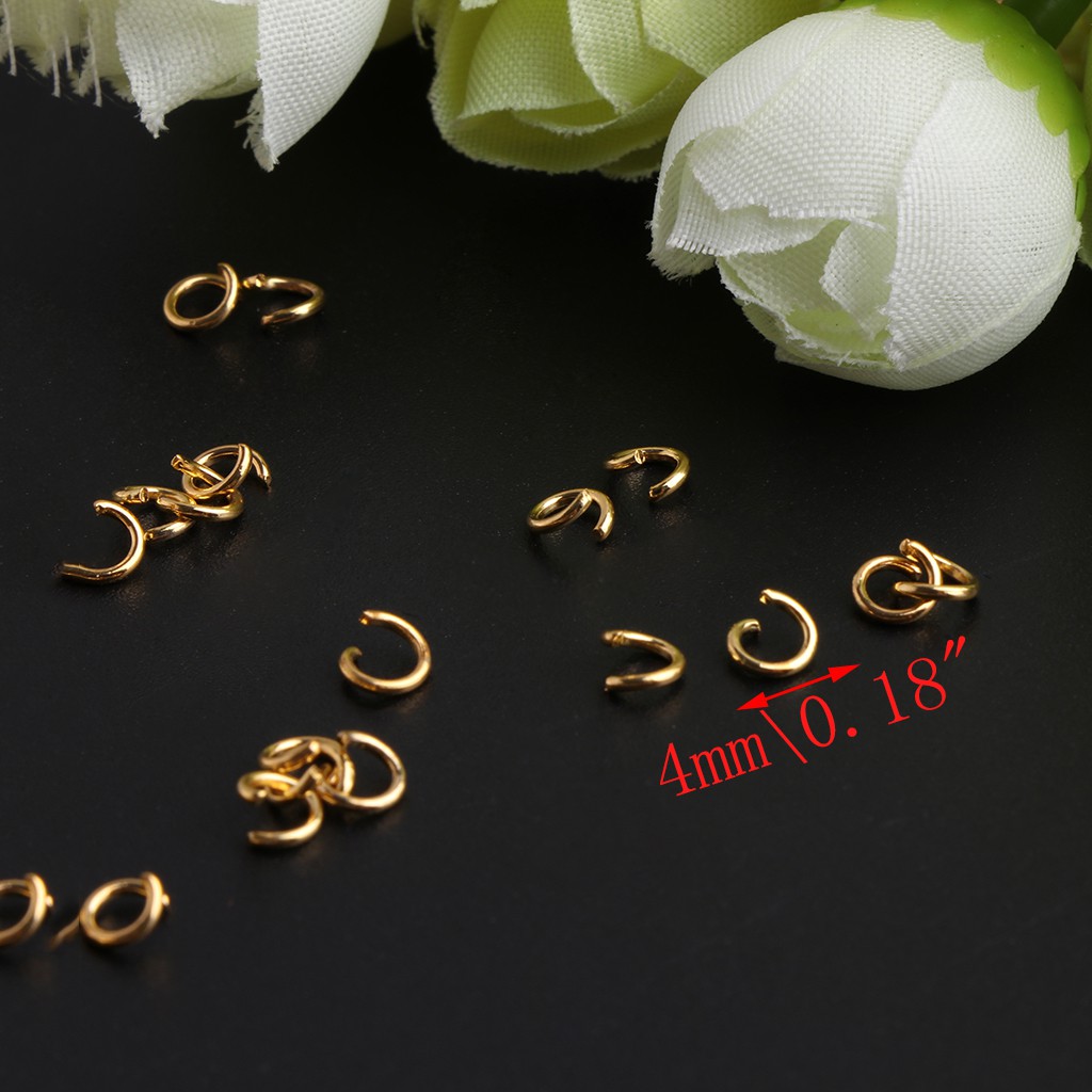 Set 500 Vòng Nối Mạ Vàng 4Mm