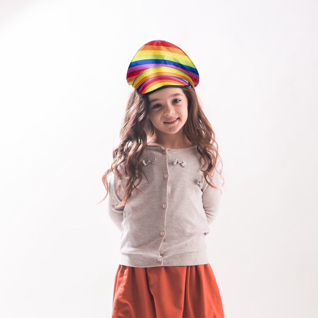 Nón Thuyền Trưởng Màu Cầu Vồng Dùng Hóa Trang Độc Đáo❤️