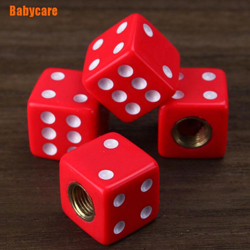 Bộ 4 Nắp Đậy Van Khí Bánh Xe Hình Xúc Xắc