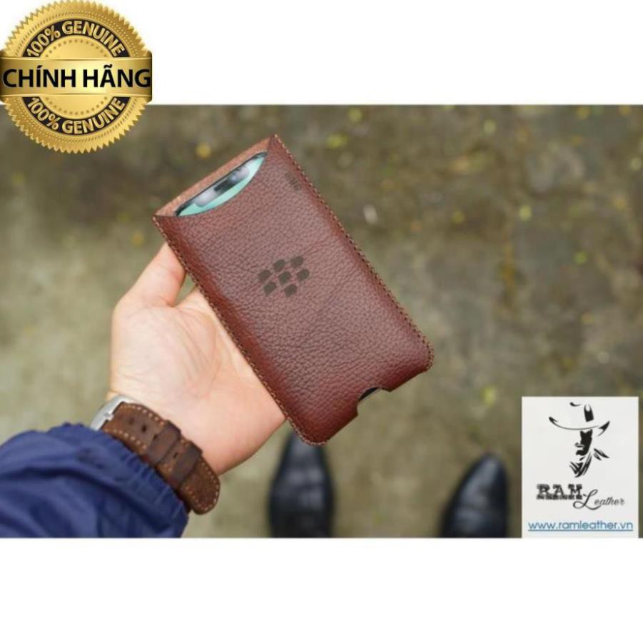 Bao Da Blackberry Da Bò Thật Rất Đẹp Vân Hạt Key1 Ram H2 - Hàng Chính Hãng Ram Leather