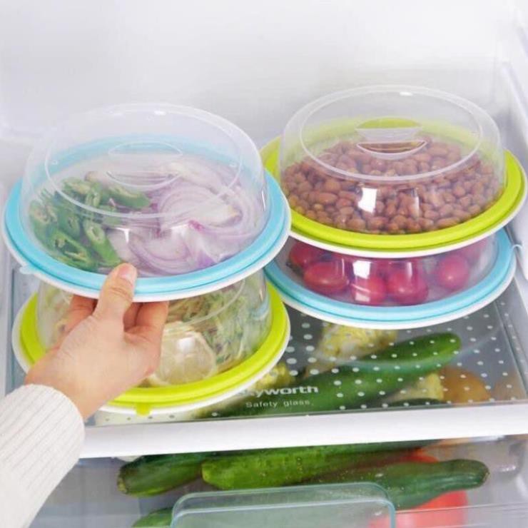 Nắp úp đĩa - Đựng thức ăn để trong tủ lạnh kháng khuẩn, hộp đựng thực phẩm