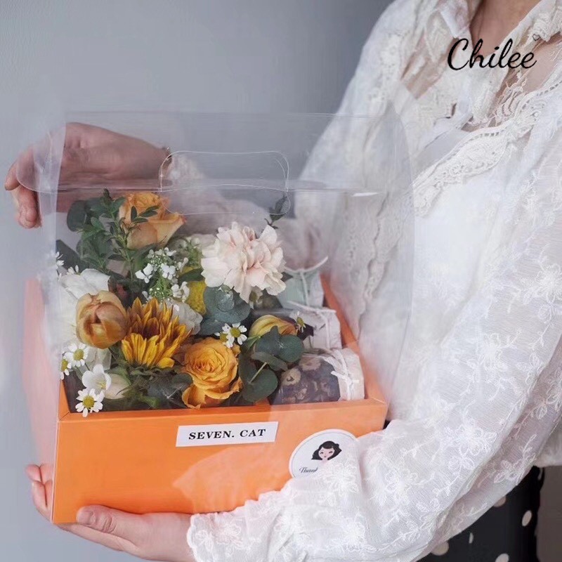 Túi hộp cắm hoa, quà tặng mica Hàn Quốc kiểu mới (set 5c) | BigBuy360 - bigbuy360.vn