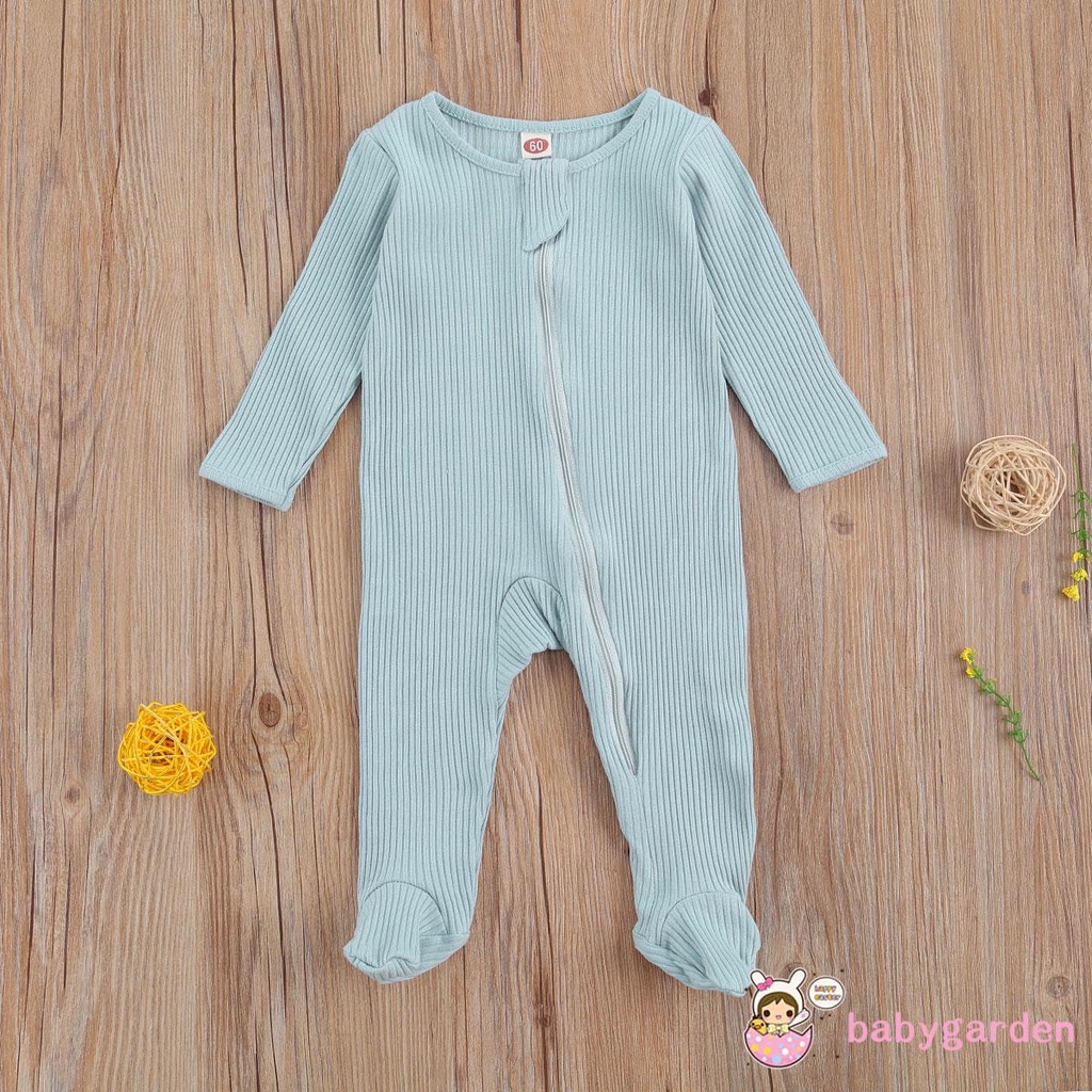Jumpsuit Tay Dài Hoạ Tiết Kẻ Sọc Cho Bé 0-6 Tháng Tuổi