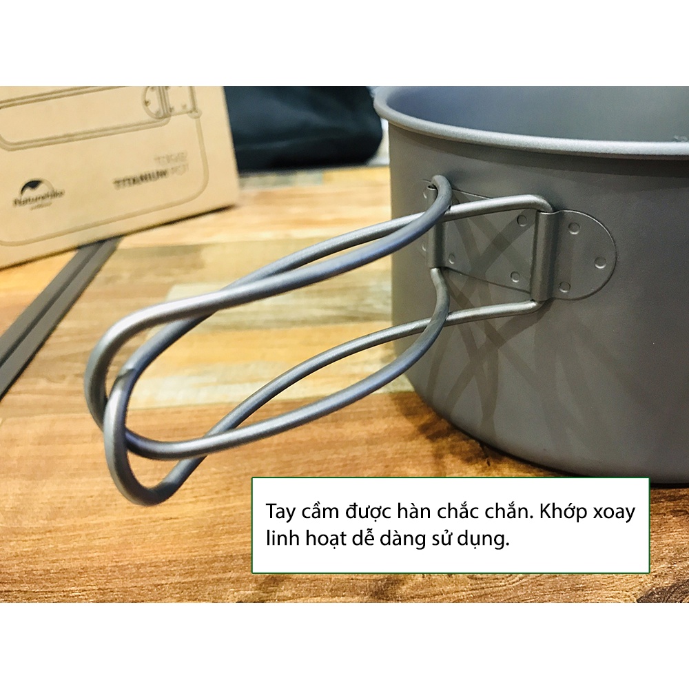 NỒI TITANIUM DÃ NGOẠI TI POT 1300ML NATUREHIKE TDG01/02 NH18T101