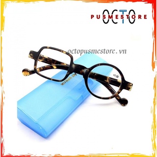 Kính đọc sách tròn và vuông họa tiết da báo retro cho người lớn tuổi