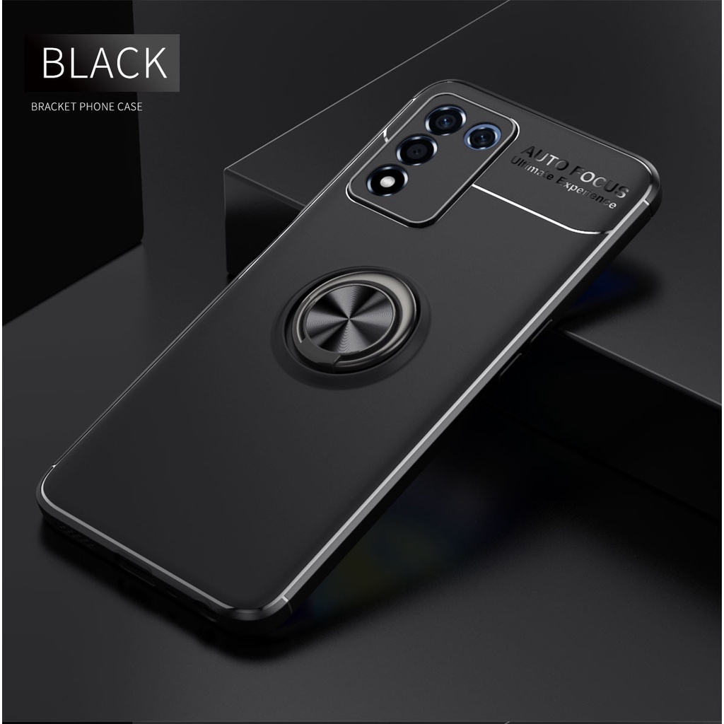 Ốp điện thoại TPU silicone có nhẫn đỡ từ tính cho Realme Q3s Q3 Q3i Q3 Pro Q3 Pro Carnival Narzo 50i Max