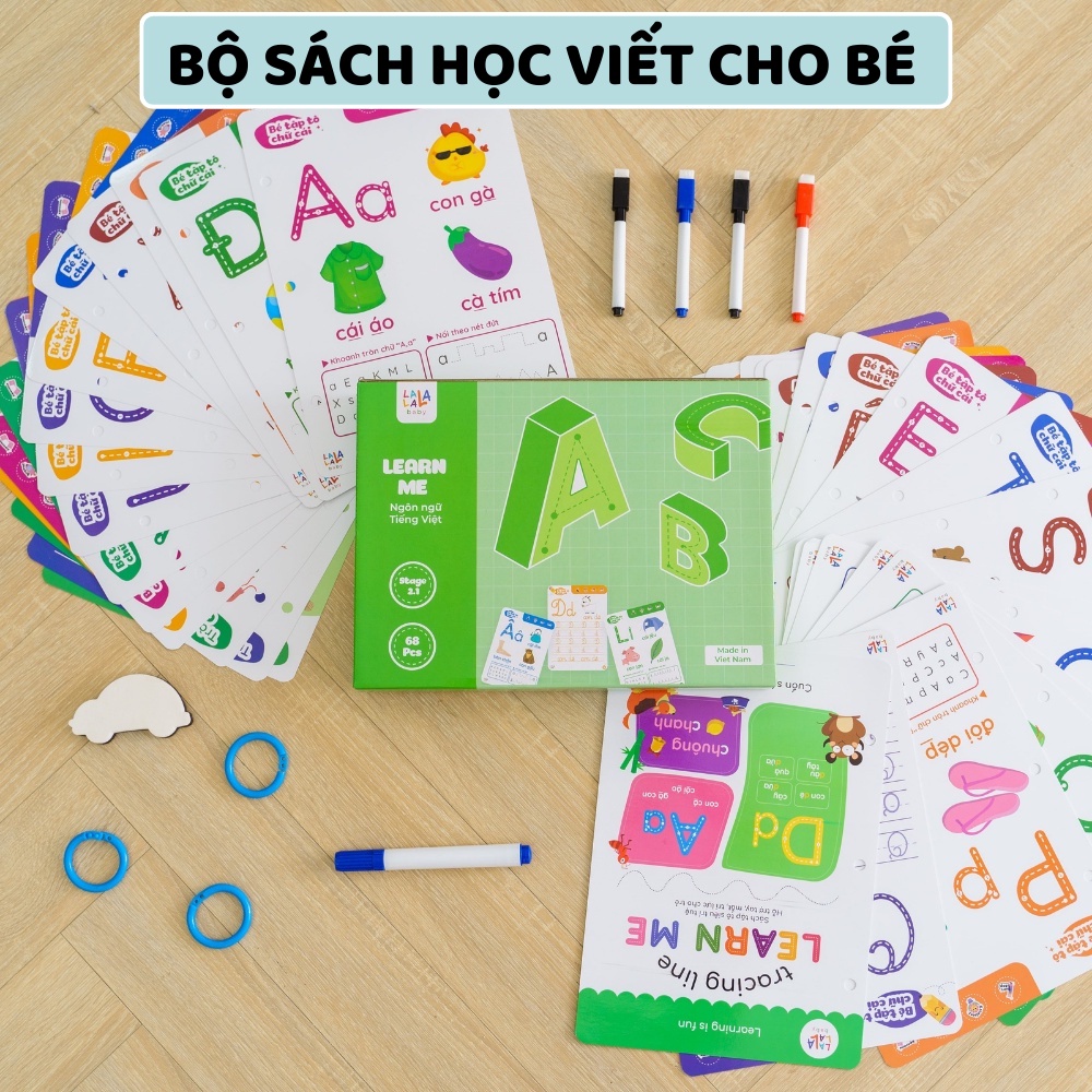 Sách Tập Viết Cho Bé Tập Tô Vẽ 64 Trang Có Thể Xóa Thông Minh, Tặng Kèm Bút Viết Và Mút Xóa