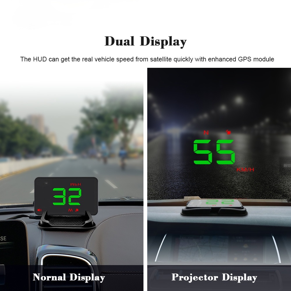 A5 HUD vệ tinh Mới nhất GPS đồng hồ tốc độ ô tô hud đầu hiển thị KM / h MPH cho ô tô Xe đạp Xe máy P