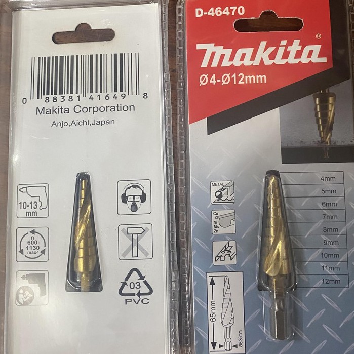 [Chính Hãng] Mũi khoan tháp nhỏ 4-12mm chuôi lục giác Makita ( D-46470 / D-46414 / D-46436 )  #Makita