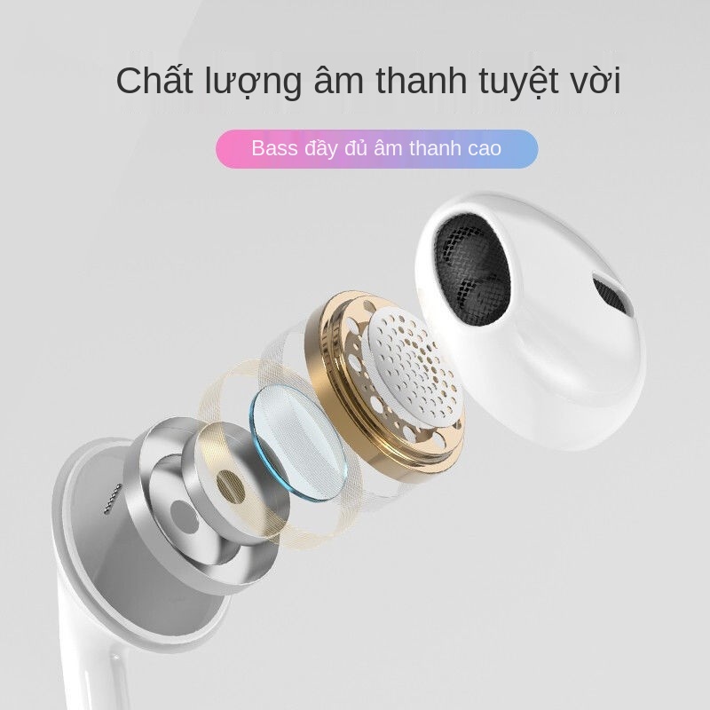 ✚►❦PUBG/GLQM có dây Tai nghe gaming Mic rất chuyên nghiệp 11 đầu phẳng in-ear dành cho thể thao chơi game trên Android