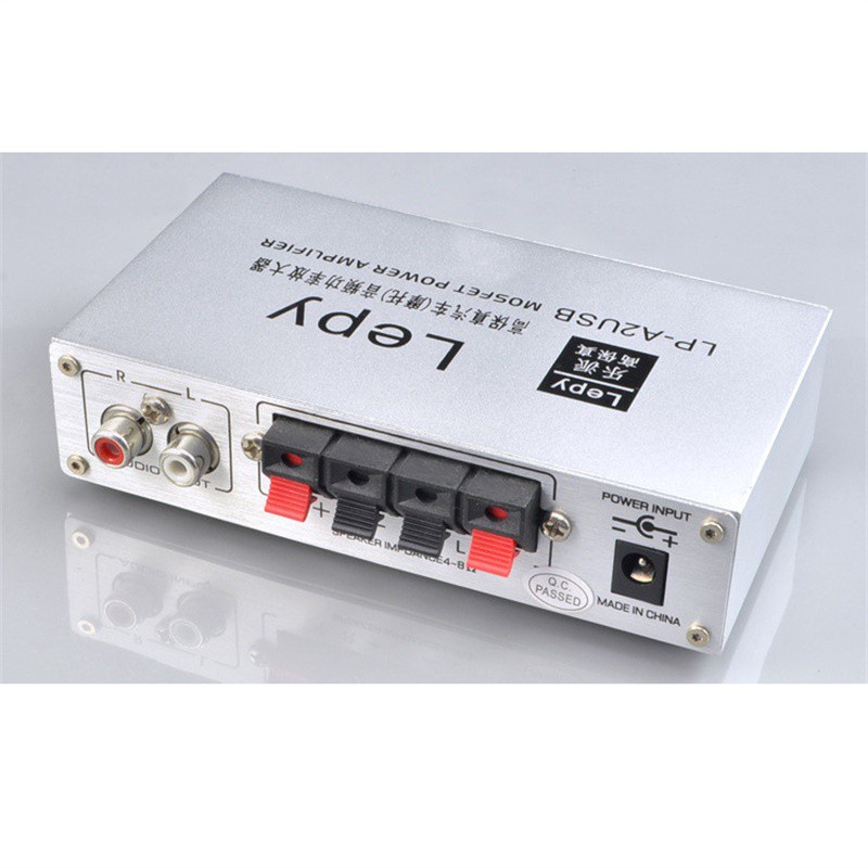 [Amplifiers]  Lepy LP-A2USB Mini Car Desktop Computer Amplifier Remote Control 12V Support U Disk