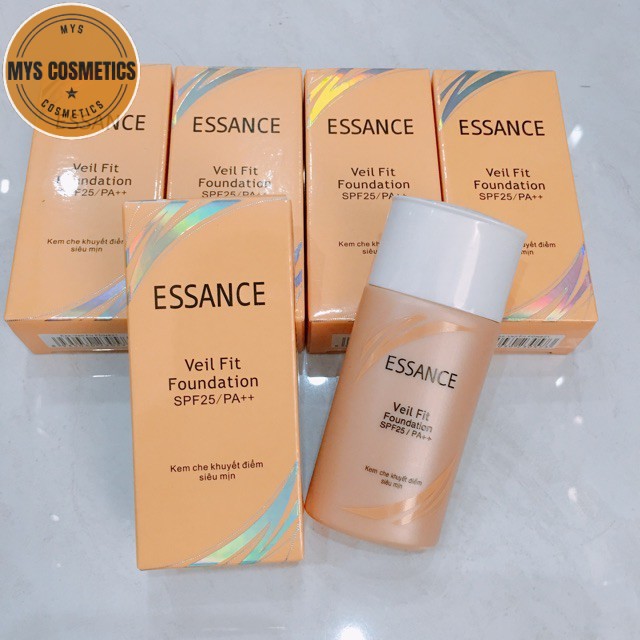 Kem che khuyết điểm Essance siêu mịn Veil Fit Foundation SPF25 PA++ 30g màu da tự nhiên 21 Mys Cosmetics