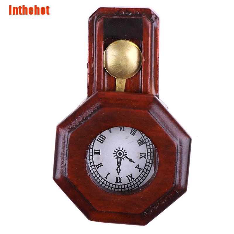 Đồng Hồ Gỗ Cổ Điển Tỉ Lệ 1 / 12 Dành Cho Búp Bê