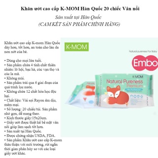 Khăn ướt K-Mom 20 tờ
