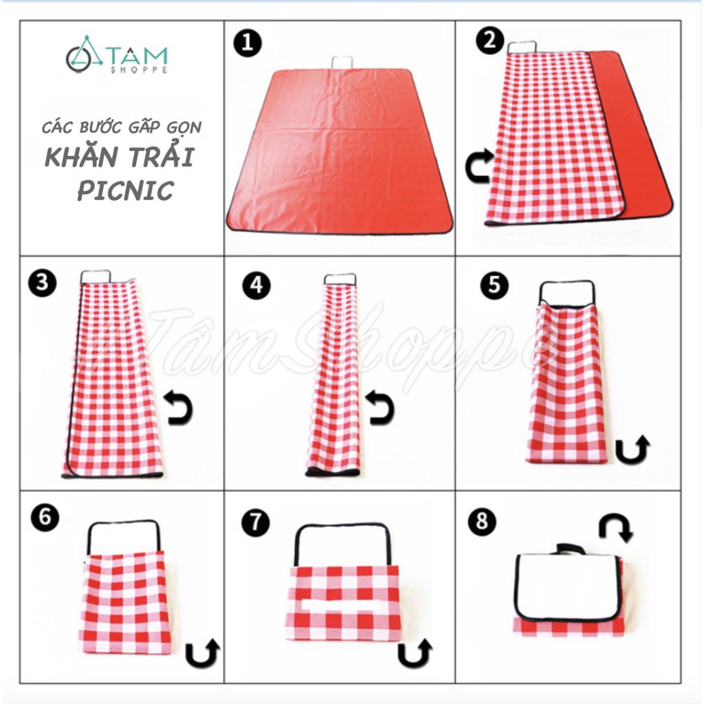 [CHỐNG THẤM NƯỚC] Thảm picnic dã ngoại vải chống thấm cao cấp 150x200cm