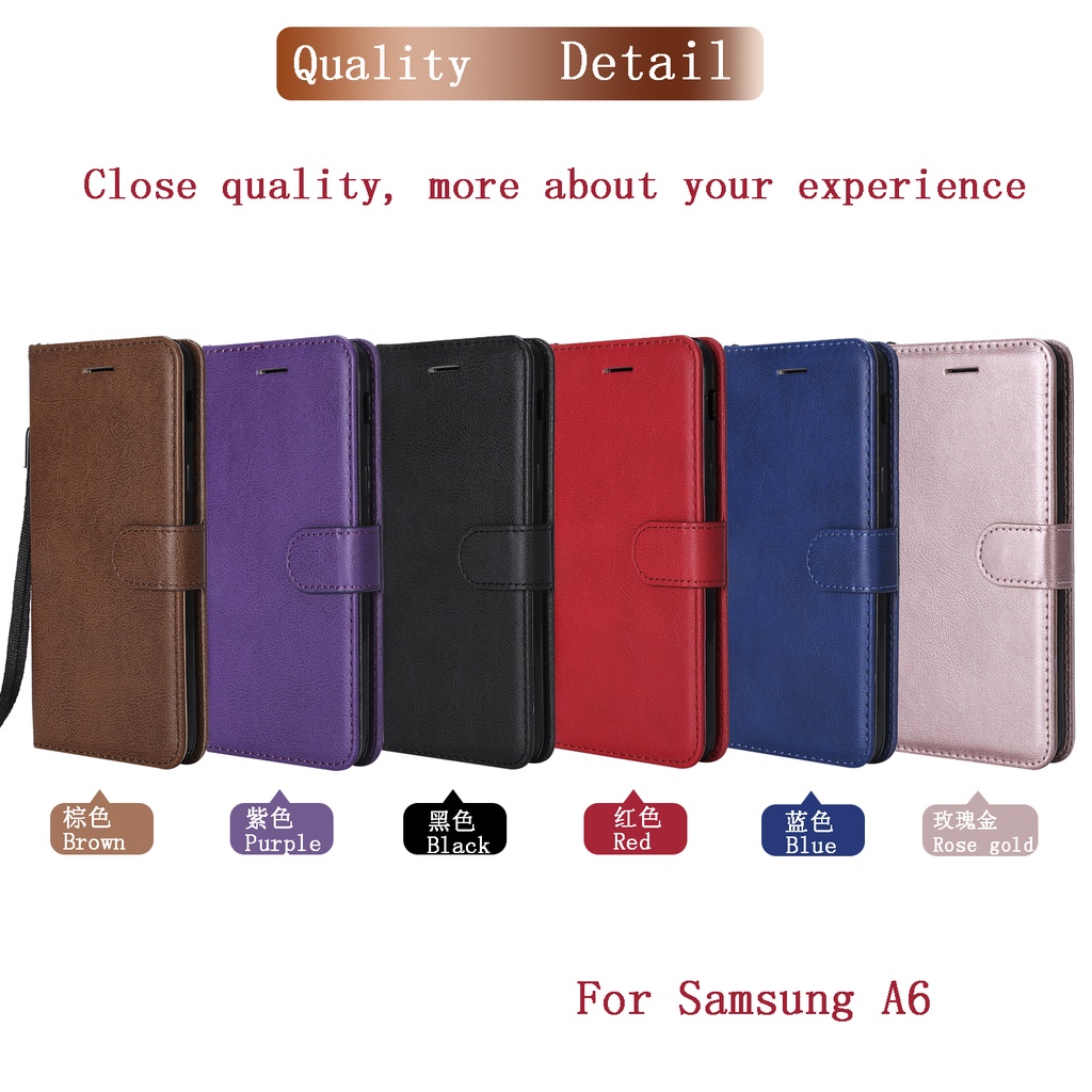 Case for Samsung Galaxy A6 2018 A6 Plus 2018 J8 2018 XN Bao da điện thoại nắp lật thời trang cho