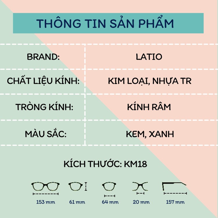 Kính mát LATIO thời trang nữ cao cấp mẫu mới 2021 phong cách Hàn Quốc hiện đại HOT TREND KM18