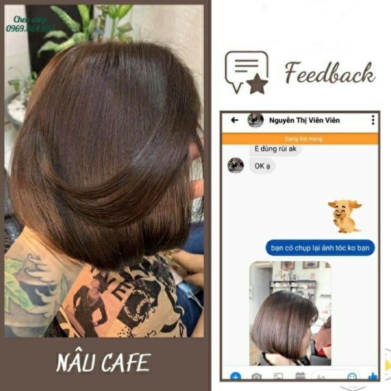 [FLASH]  Thuốc nhuộm tóc Cafe trầm siêu tôn da, tặng kèm trợ nhuộm và phục hồi  [SALE]