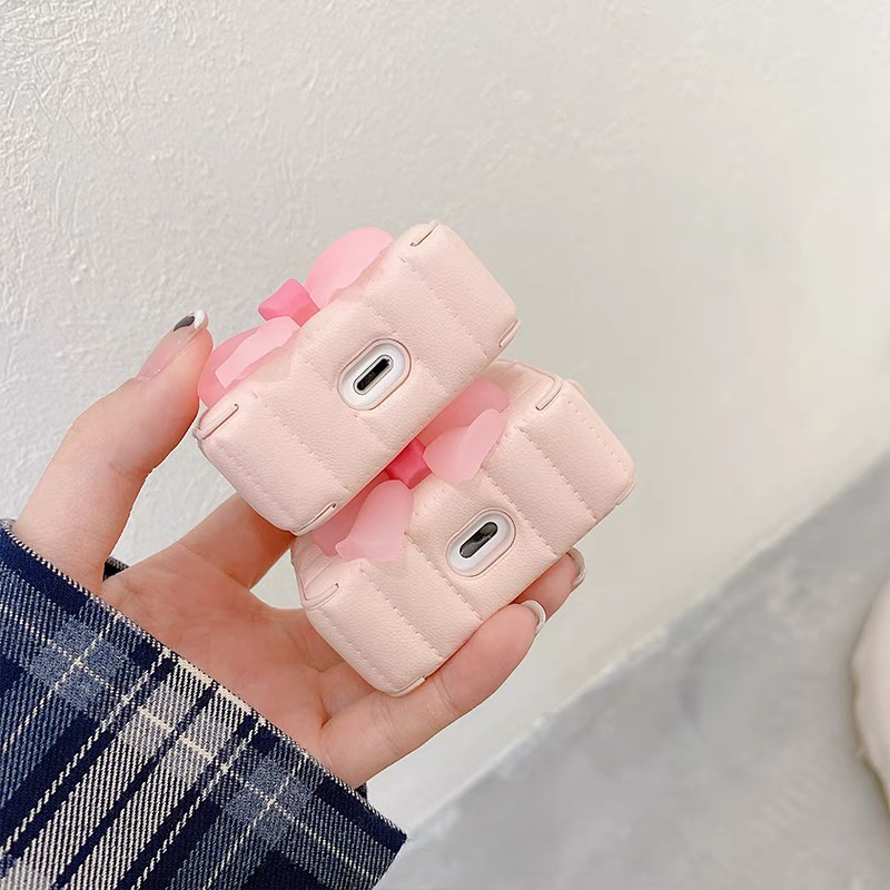 Vỏ Bảo Vệ Hộp Sạc Tai Nghe Bluetooth airpods 1 / 2 pro 3 Hình Chiếc Áo Khoác Màu Hồng Dễ Thương Mới