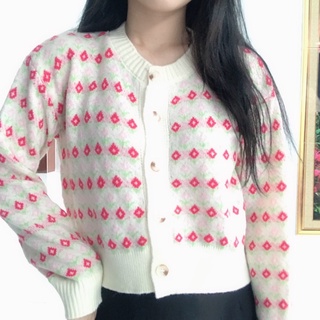 [ORDER TAOBAO] ÁO CARDIGAN HOA CROPTOP